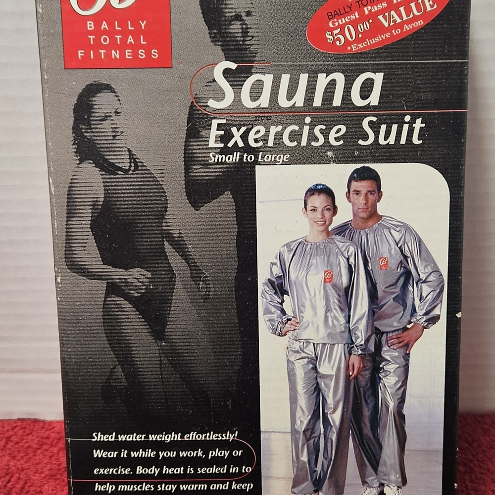 2001- VINTAGE Bally Total Fitness Silver Sauna Exercise Suit